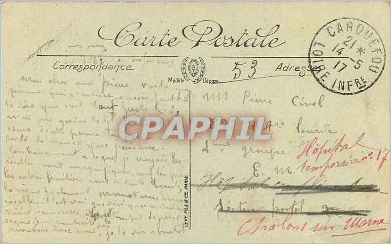 CPA Nantes Le Palais de Justice  — Rückseite