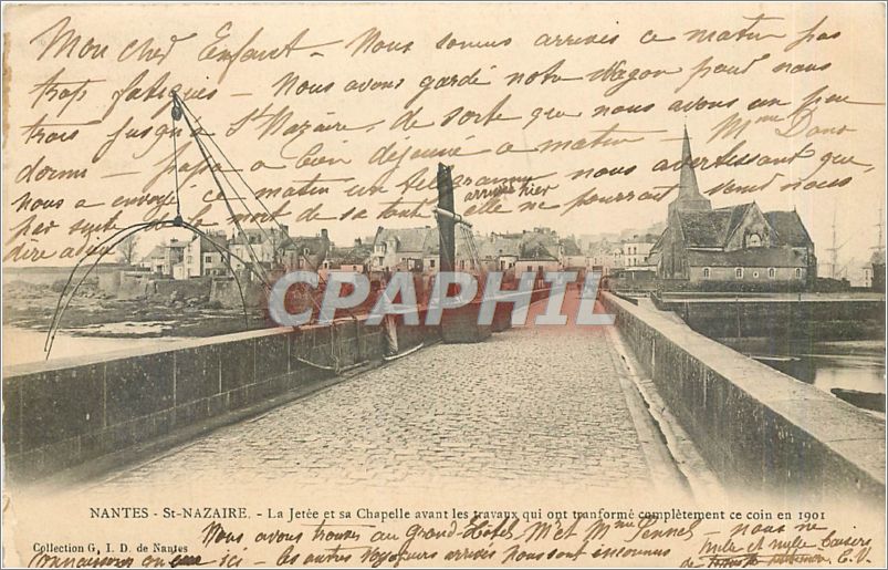 CPA Nantes St Nazaire La Jetee et sa Chapelle avant les travaux qui ont transforme complement ce coi