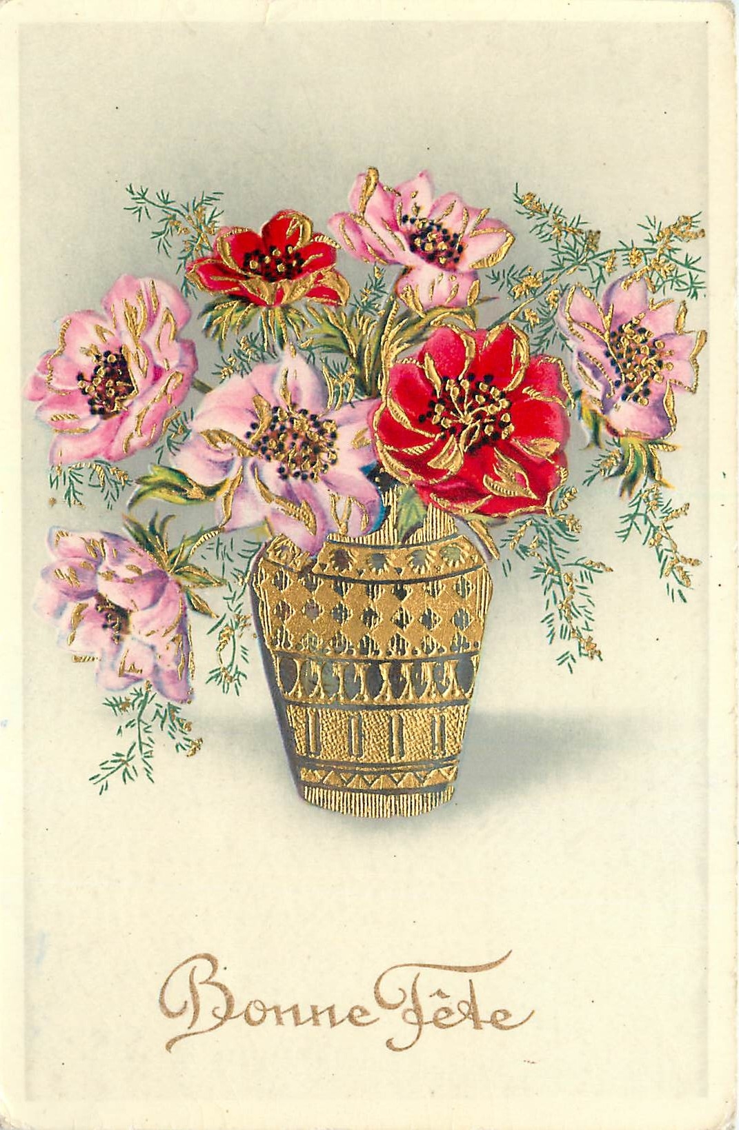 CPA Bonne Fete Fleurs