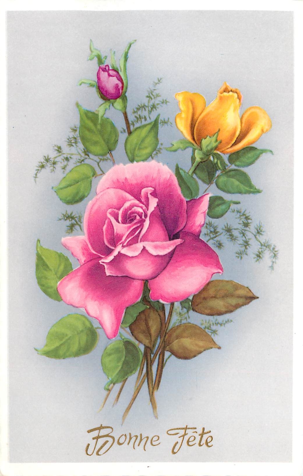 CPA Bonne Fete Fleurs