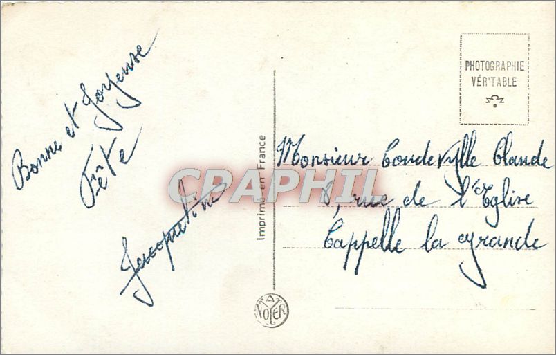 CPA Bonne Fete Fleurs — Rückseite