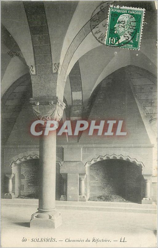 CPA Solesmes Cheminees du Refectoire 