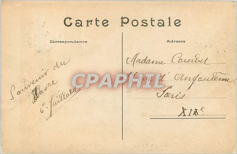 CPA Le Havre La Mer par Temete  — Verso