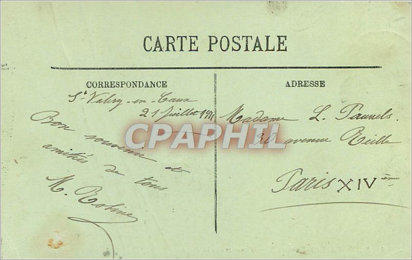 CPA Saint Valery en Caux Panorama de la Plage  — Rückseite