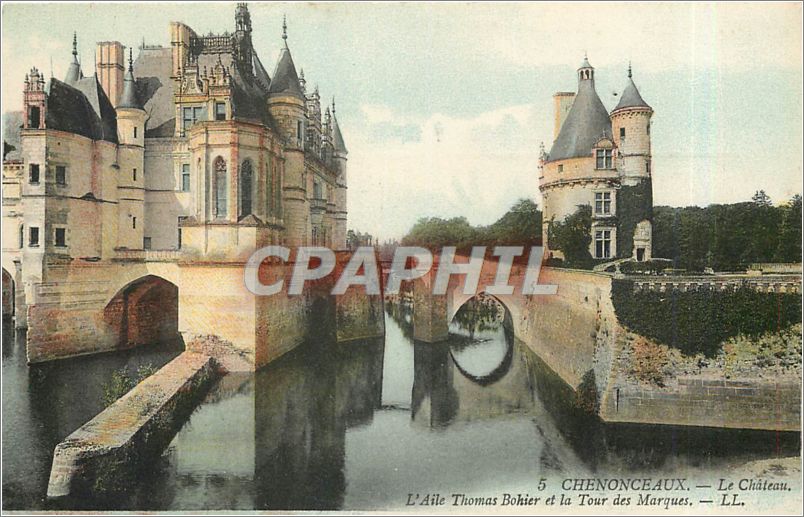 CPA Chenonceaux Le Chateau L'Aile Thomas Bohier et la Tour des Marques 