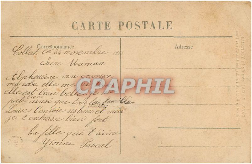 CPA Le Chateau de la Tourette dominant la Route de Paulhaguet a la Chaise Dieu  — Rückseite