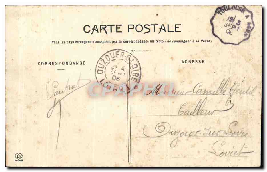 Toulouse - Cour de l'Hotel de Pierre - CPA  — Rückseite