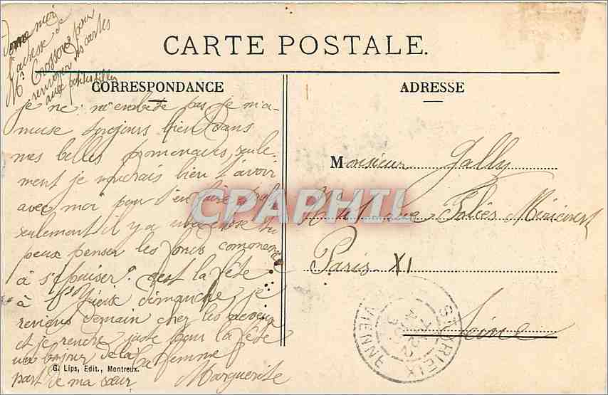 Coussac-Bonneval (H¹⁸ Vienne) — Le Château de Bonneval — Façade Sud-Est — H. Durin, Editeur — Verso