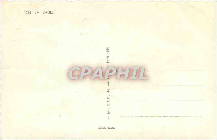 CPA La Baule La plus Belle Plage d'Ouzope  — Rückseite