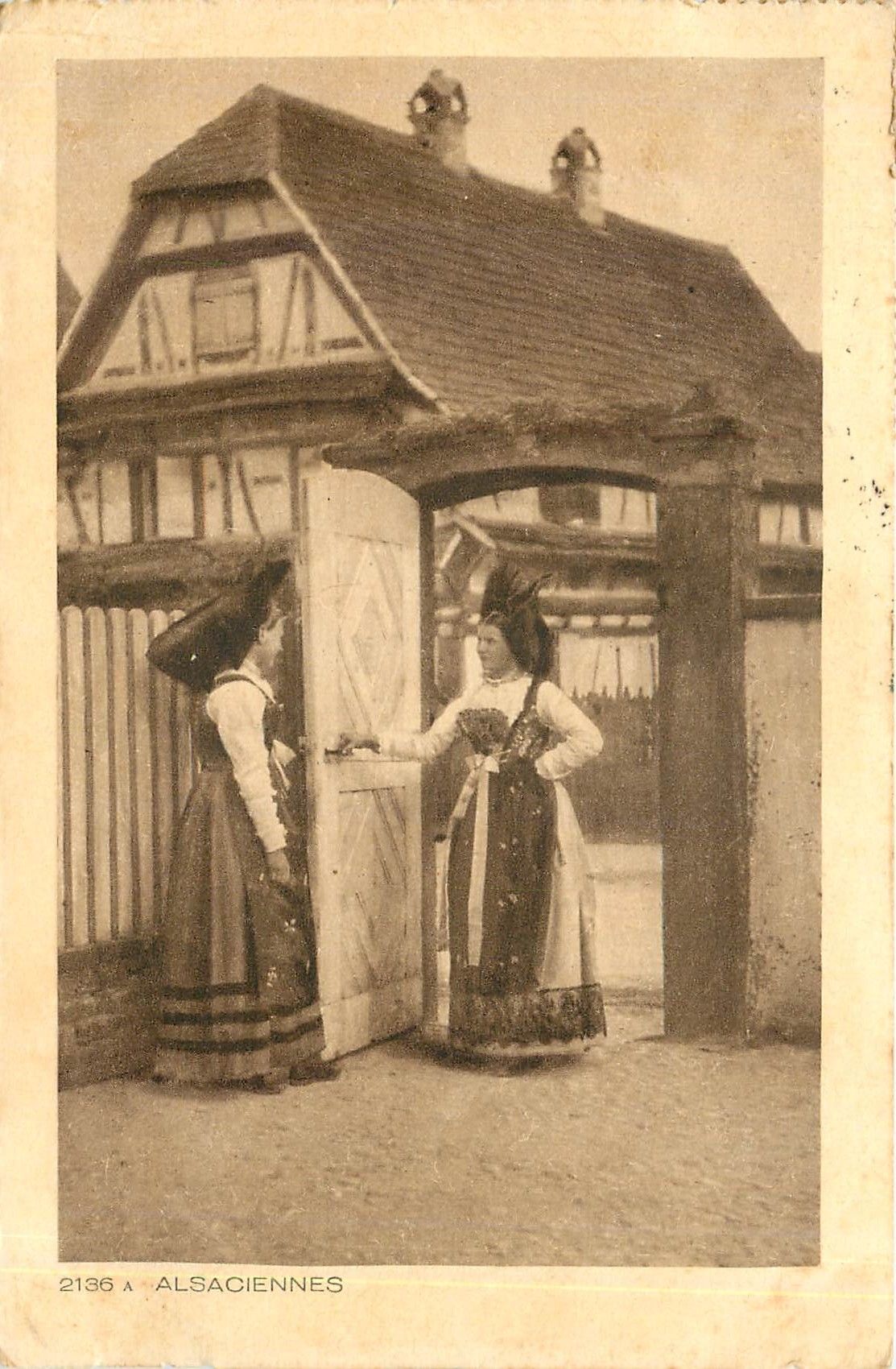 CPA Alsaciennes Folklore Alsace
