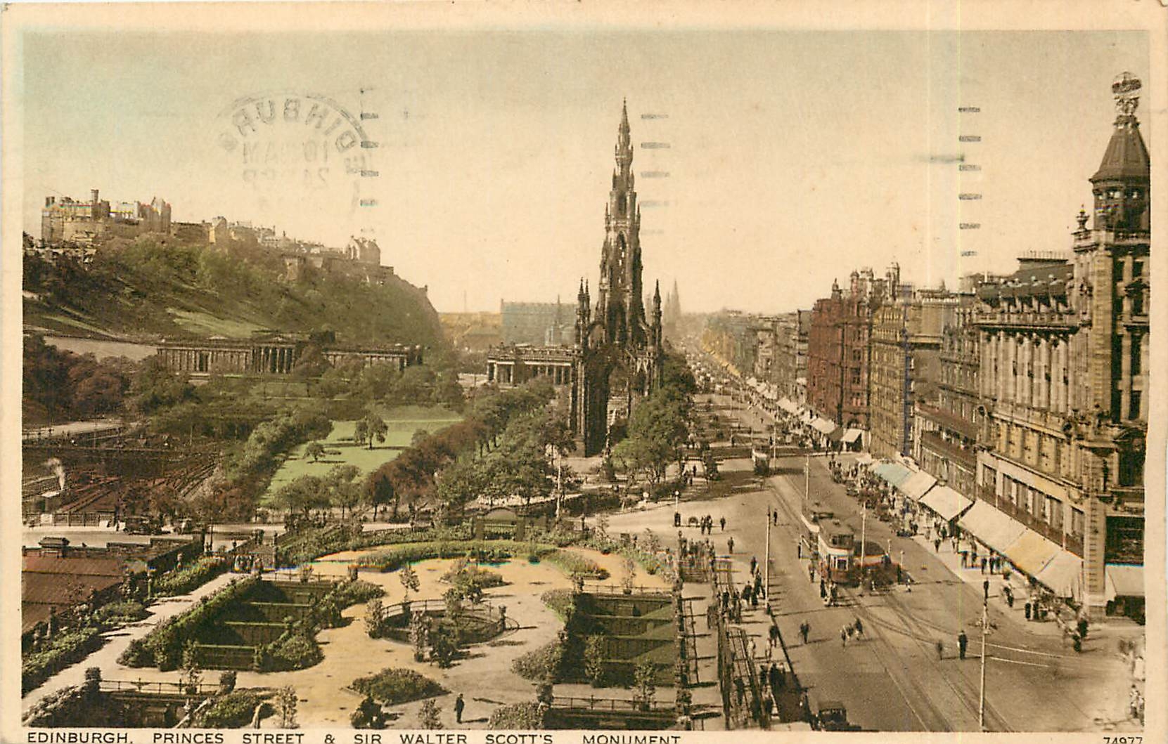 CPA Edinburgh Princes Street sir Walter Scotts Monument 