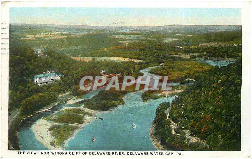 CPA The View from winona cliff of delaware river delaware water Gap 