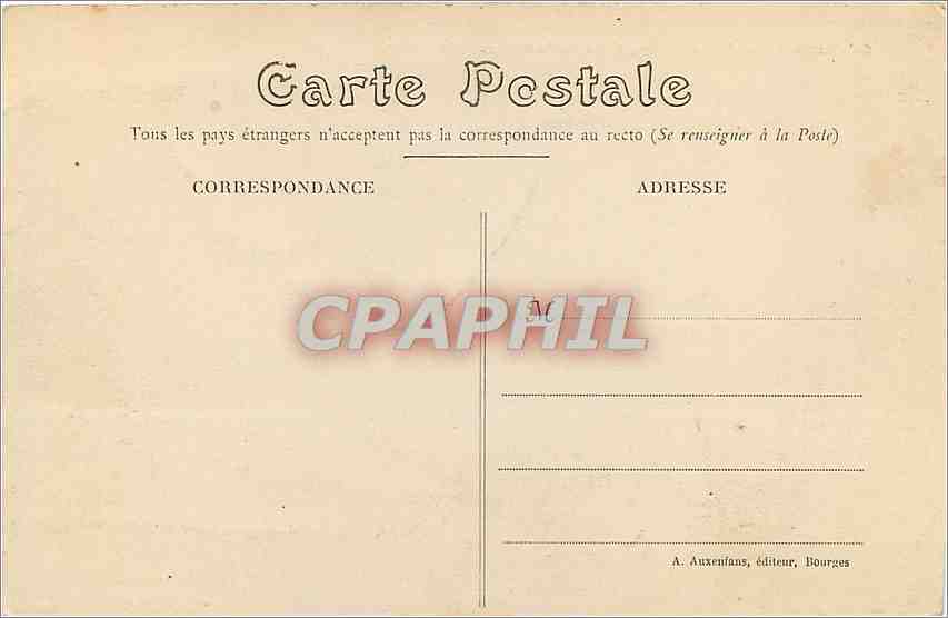 CPA Bourges La Cathedrale vu du jardin de l'Archeveche  — Rückseite