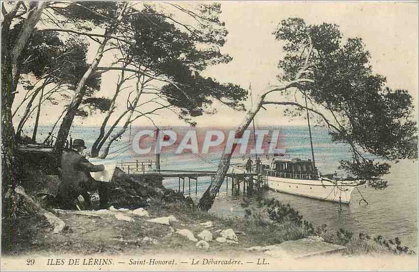 CPA Iles de Lerins Saint Honorat Le Debarcadere Bateau