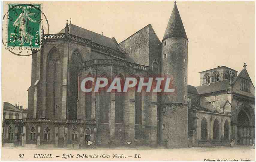 CPA Epinal Eglise St Maurice Cote Nord 