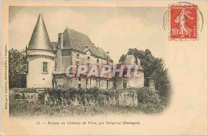 CPA Ruines du Chateau de Piles par Bergerac Dordogne 
