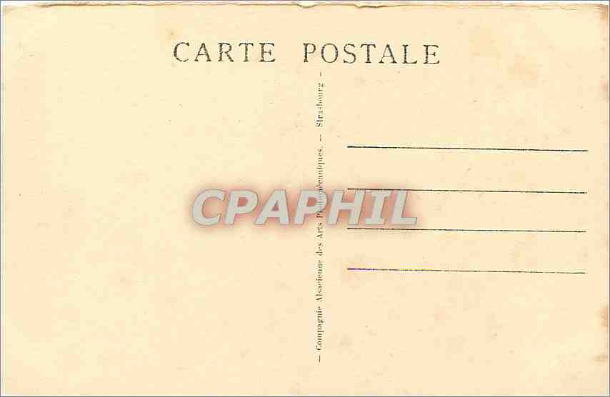 CPA Strasbourg Place Broglie et le Theatre Tramway — Rückseite