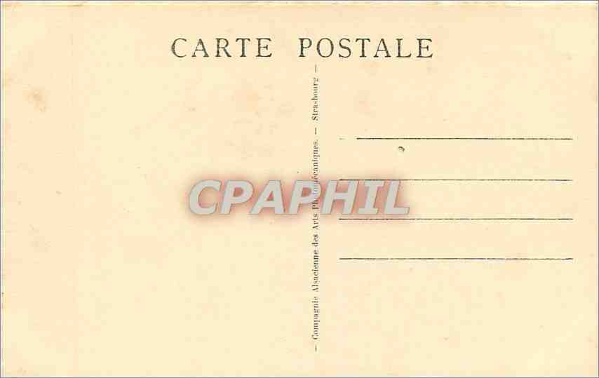 CPA Strasbourg Place de la Republique et Palais du Rhin  — Verso