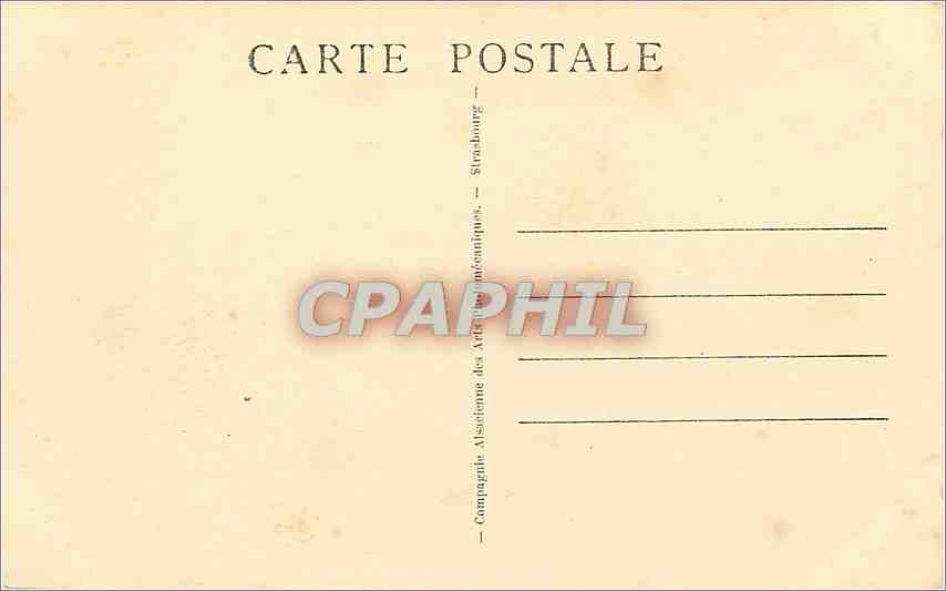 CPA Strasbourg Les Vieilles Tours aux Ponts Couverts  — Rückseite