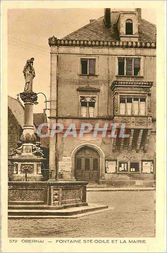 CPA Obernai Fontaine Ste Odile et la Mairie 
