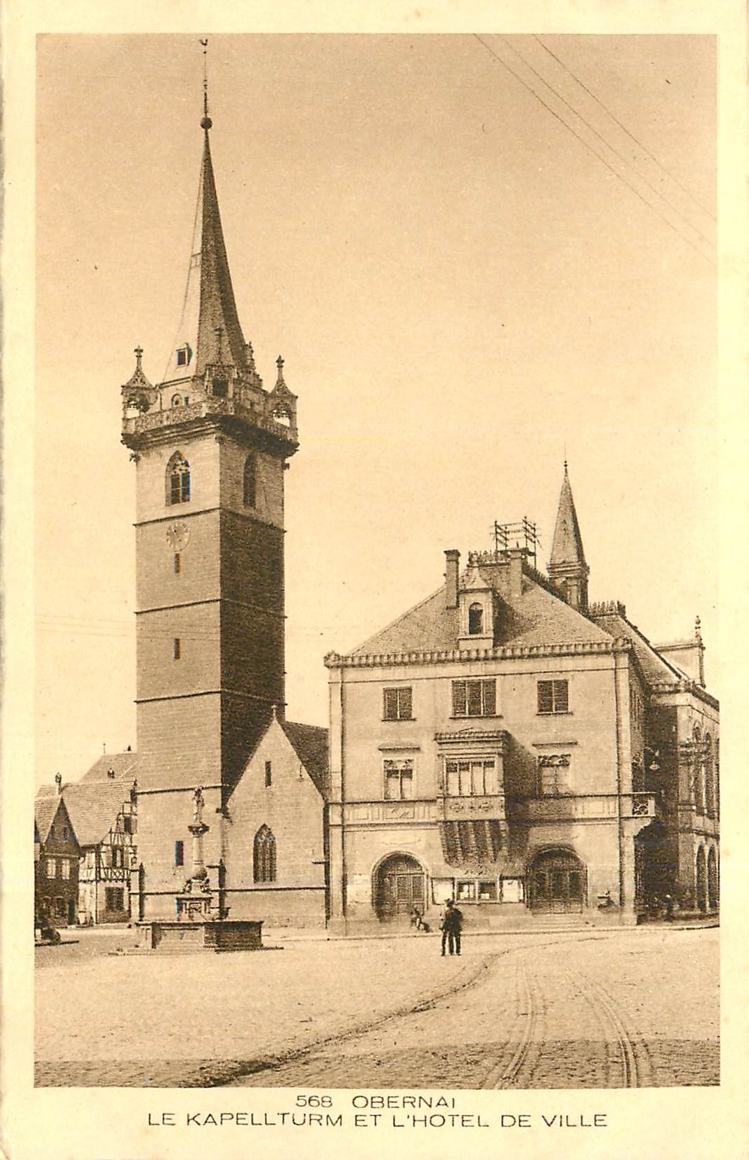 Le Kapellturm et l'Hôtel de Ville — Obernai — Braun & Cie, Durrach