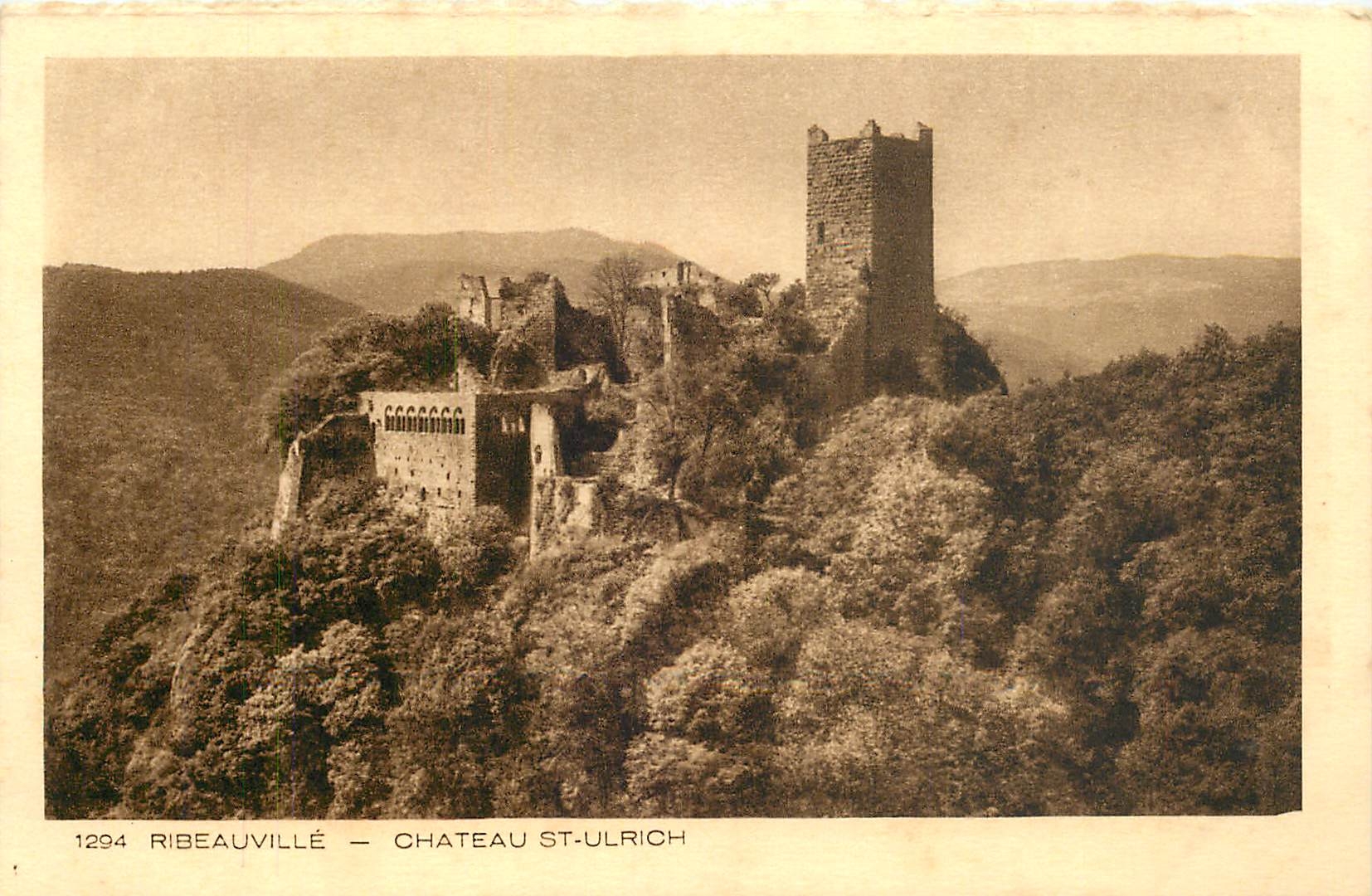 Ribeauvillé — Château St-Ulrich — éditeur Braun & Cie, Dornach