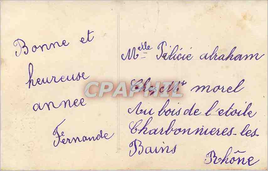 CPA Bonne Annee  — Rückseite