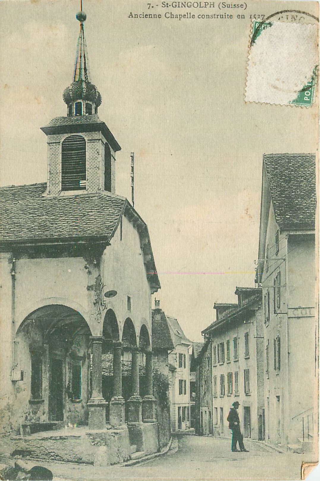 CPA St Gingolph Suisse Ancienne Chapelle construite en 1537 
