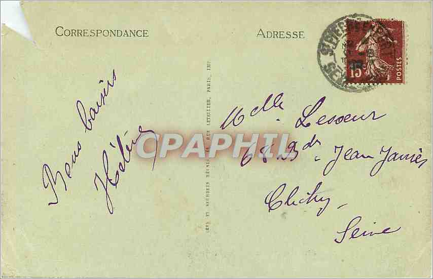 CPA Saint Pierre en Port Un coin de la Falaise  — Verso