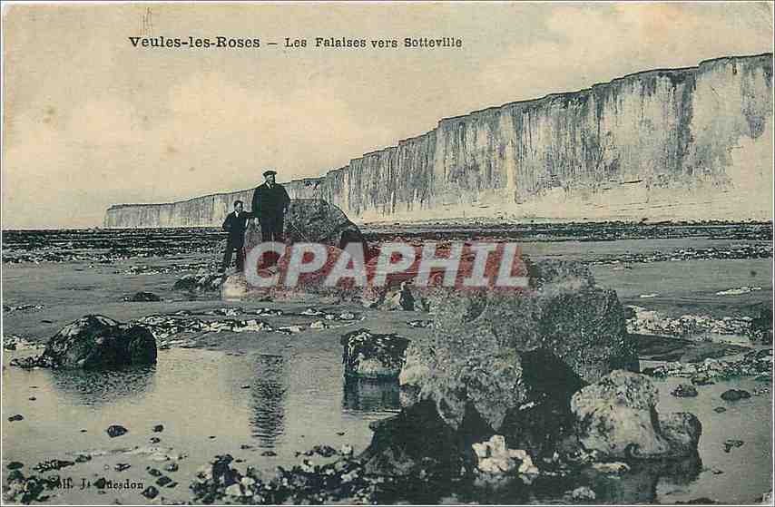 CPA Veules les Roses Les Falaises vers Sotteville 