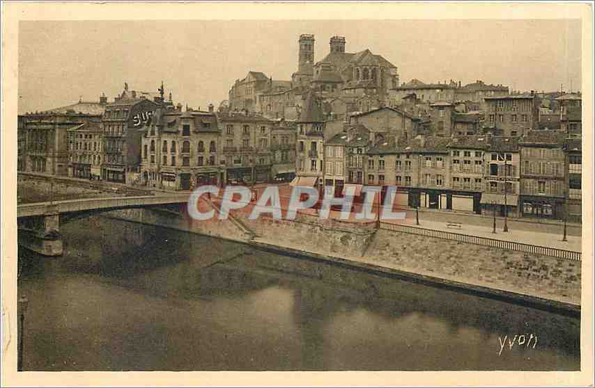 Verdun (Meuse) — La Meuse, le pont Beaurepaire et la cathédrale — Yvonn