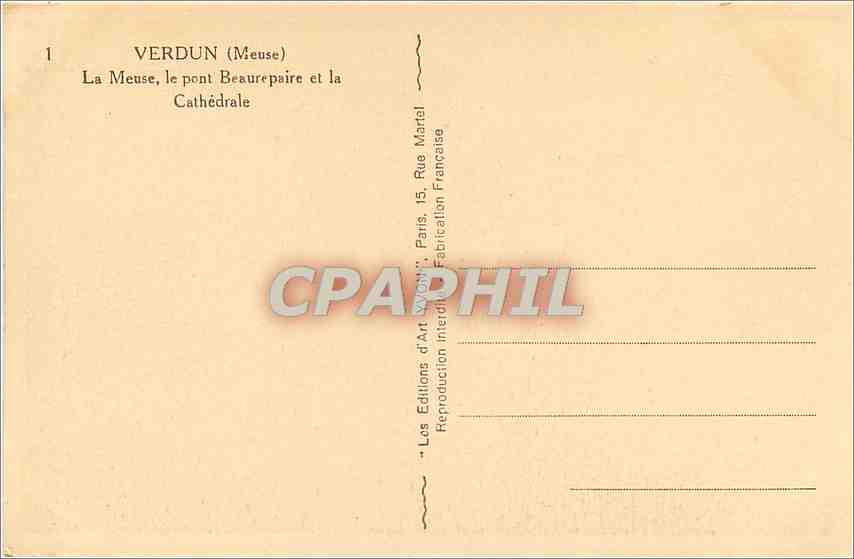 Verdun (Meuse) — La Meuse, le pont Beaurepaire et la cathédrale — Yvonn — Reverso