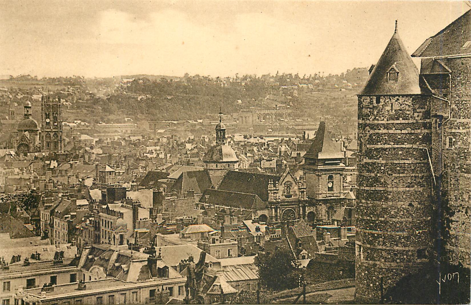 CPA Dieppe Seine Inferieure Vue generale prise du Vieux Chateau 