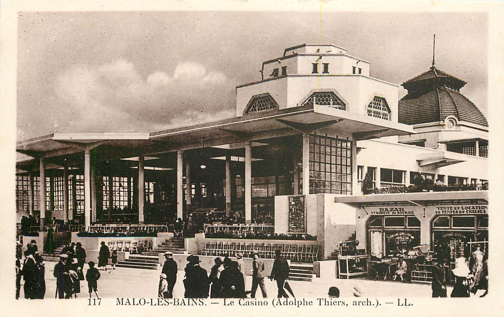 CPA Malo les Bains Le Casino Adolphe Thiers Arch 