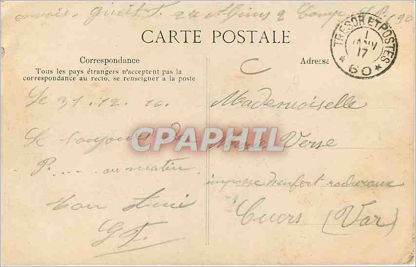 CPA Paris Gare du Nord et Rue de Dunkerque  — Rückseite