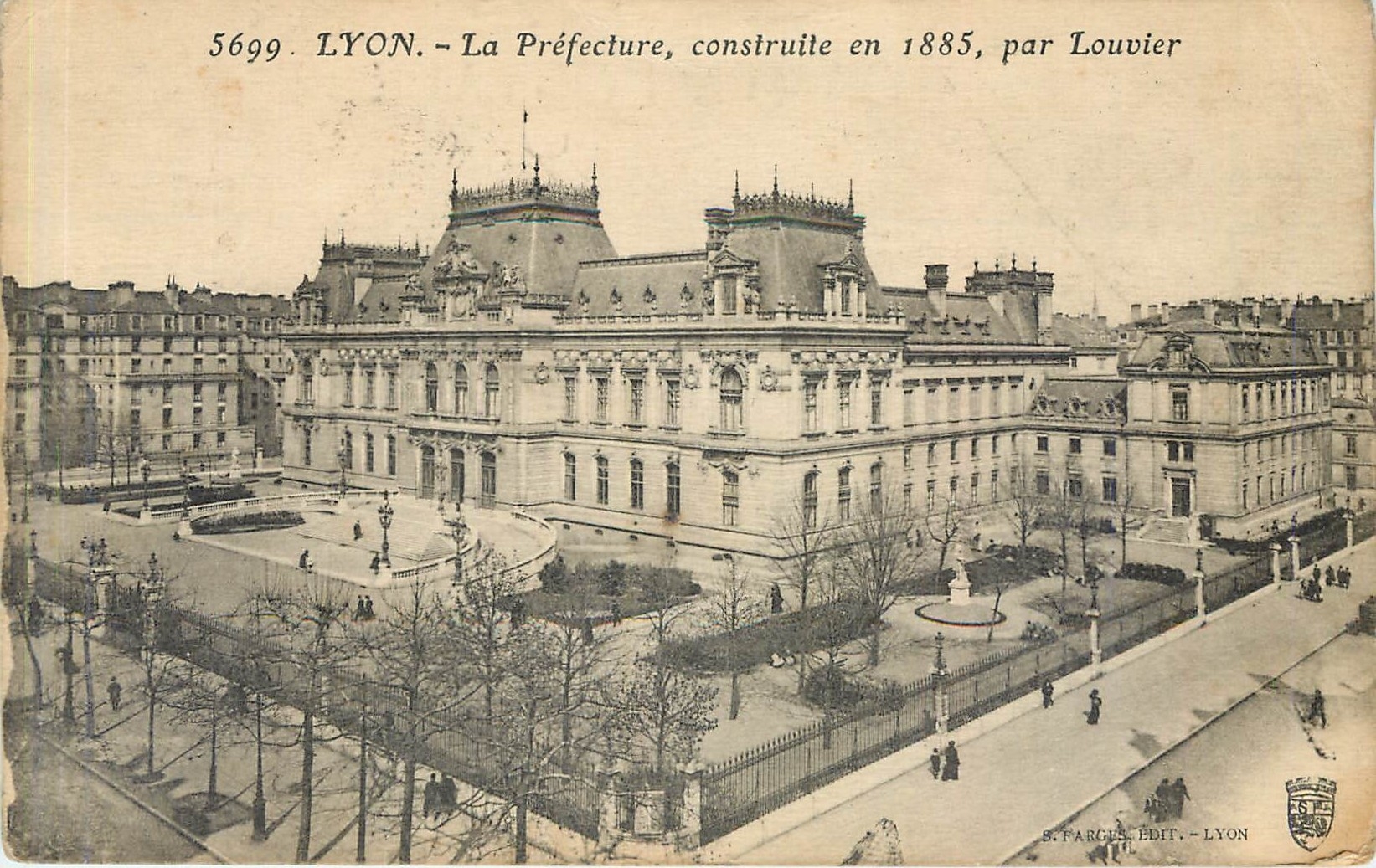 CPA Lyon La Prefecture Construite en 1885 par Louvier 