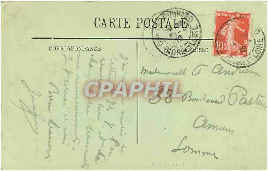 CPA Azay Le Rideau Le Chateau Le Parc et la facade meridionale  — Verso