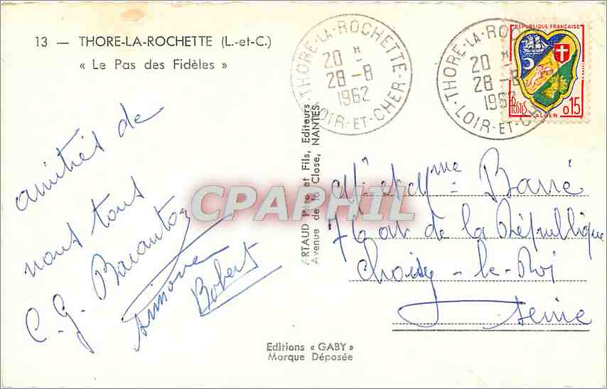 CPM Thore la Rochette L et C Le Pas des Fideles  — Rückseite