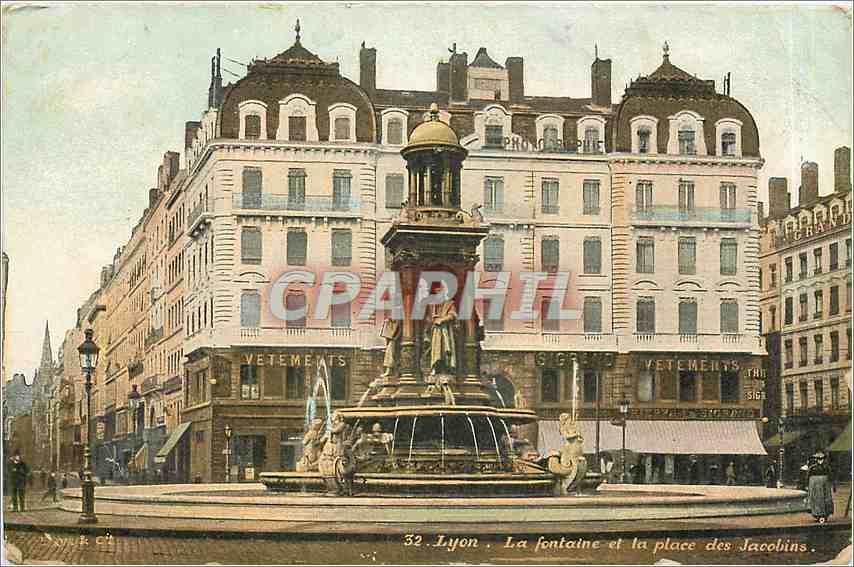CPA Lyon La Fontaine et la place des Jacobins 