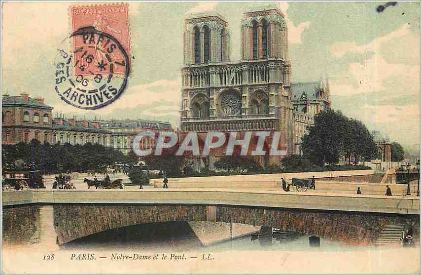CPA Paris Notre Dame et le Pont 