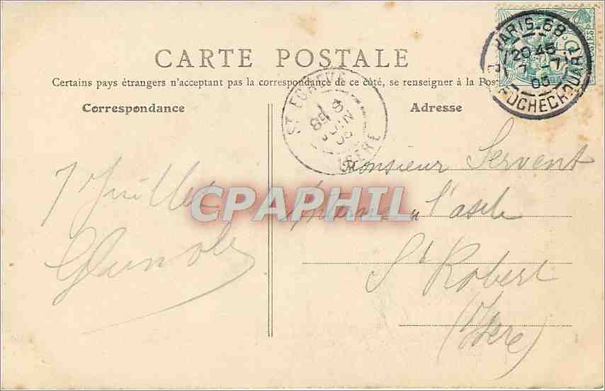CPA Paris Eglise du Sacre Coeur  — Rückseite