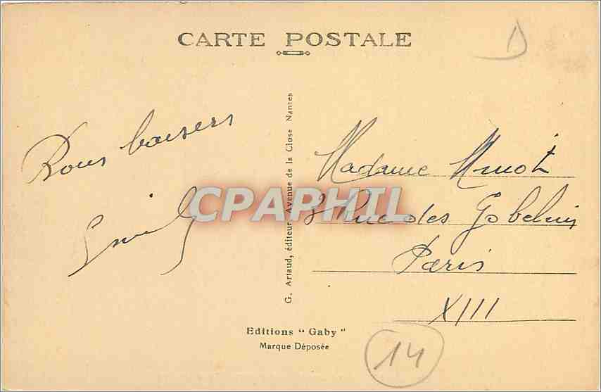 CPA Caen Boulevard Saint Pierre Tour Le Roy  — Verso