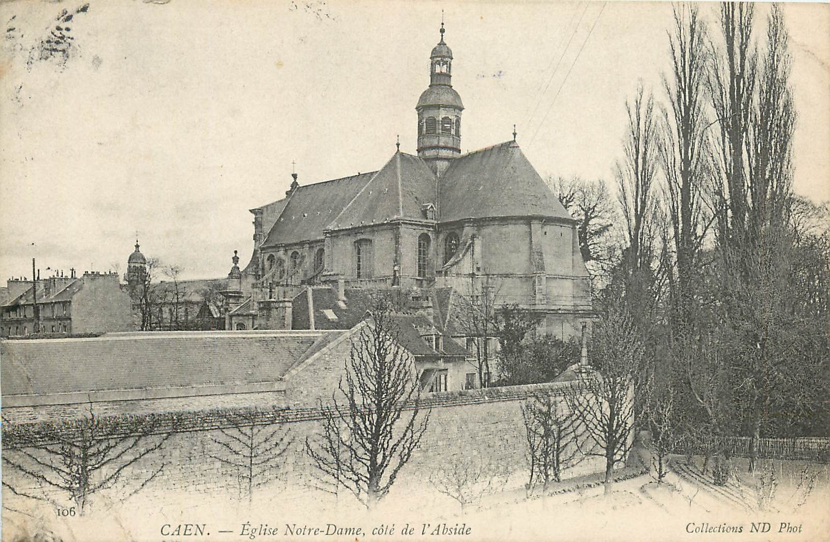 CPA Caen Eglise Notre Dame cote de l'Abside 