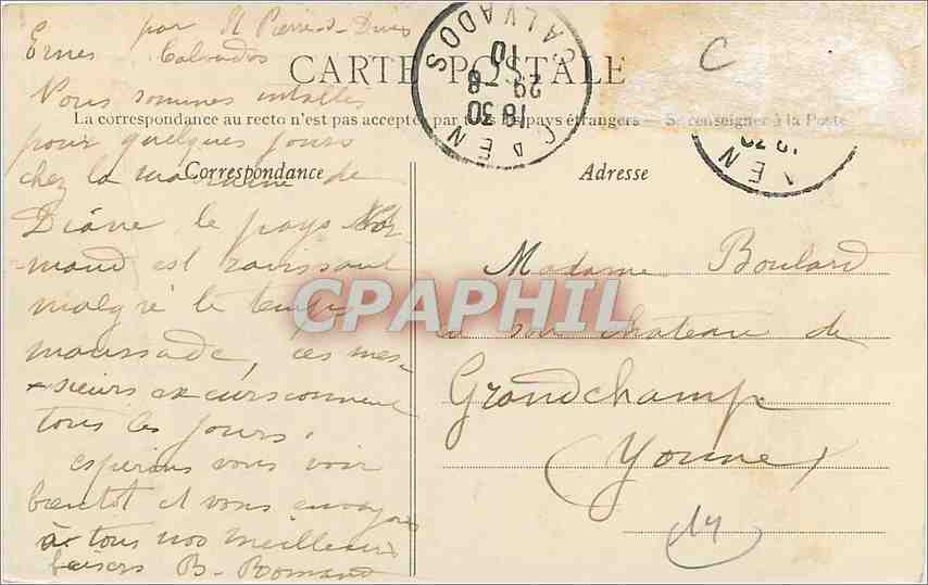 CPA Caen Musee des Antiquaires Facade 15eme — Verso