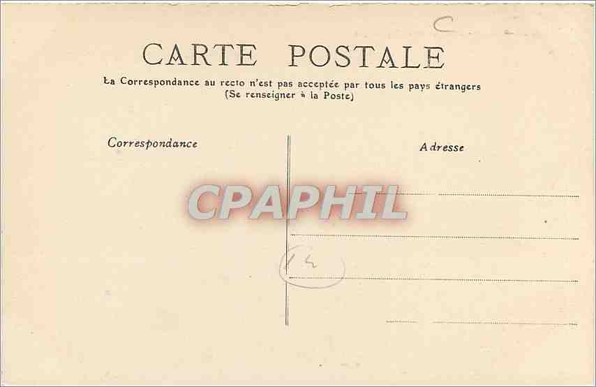 CPA Caen La Place de la Rebublique  — Verso