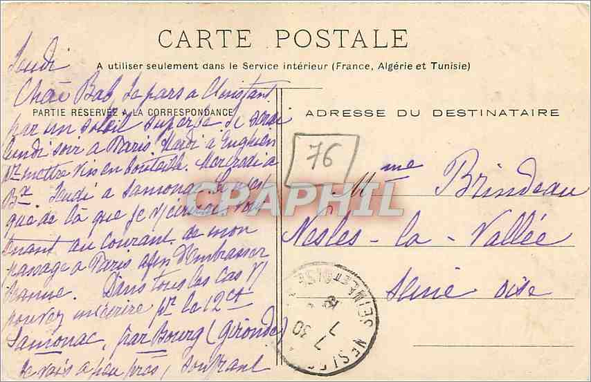 CPA Le Treport Le Calvaire Place de la Poissonnerie  — Verso
