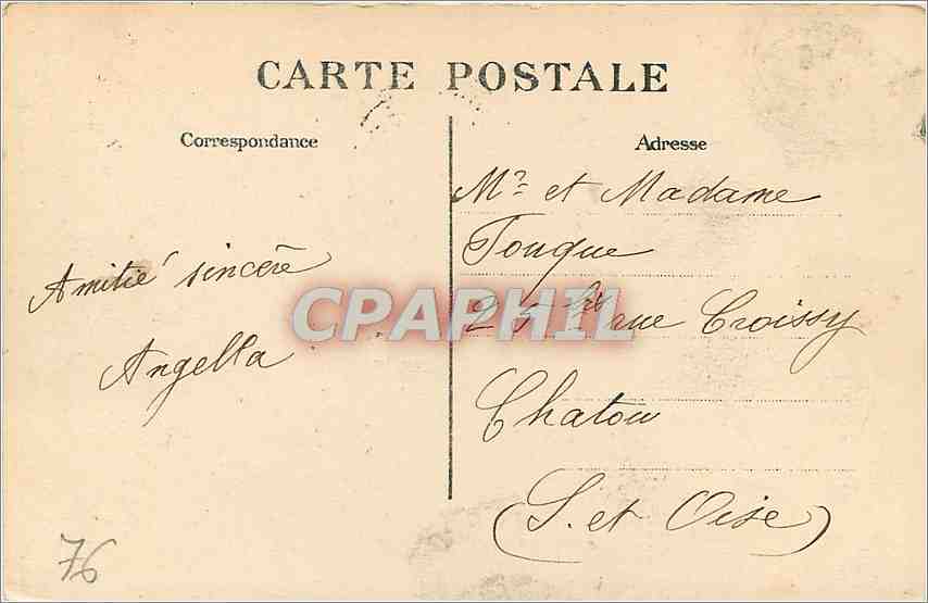 CPA Le Treport Jes de Tennis du Casino  — Rückseite