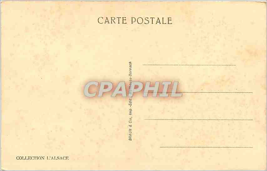 CPA Mulhouse Vieille Maison Alsacienne Place de la Reunion  — Rückseite