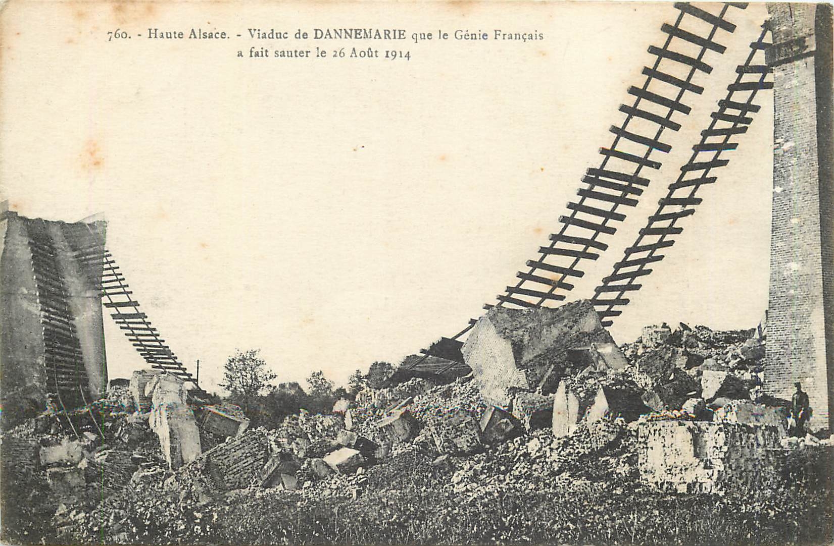 CPA Haute Alsace Viaduc de Dannemarie que le Genie Francais 