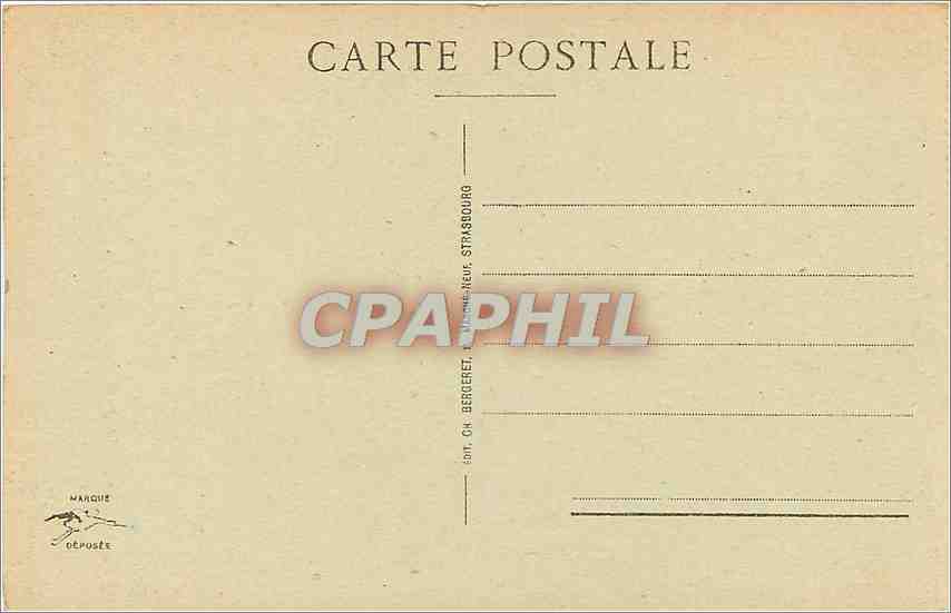 CPA Cathedrale de Strasbourg Tympan du Grand Portail  — Verso